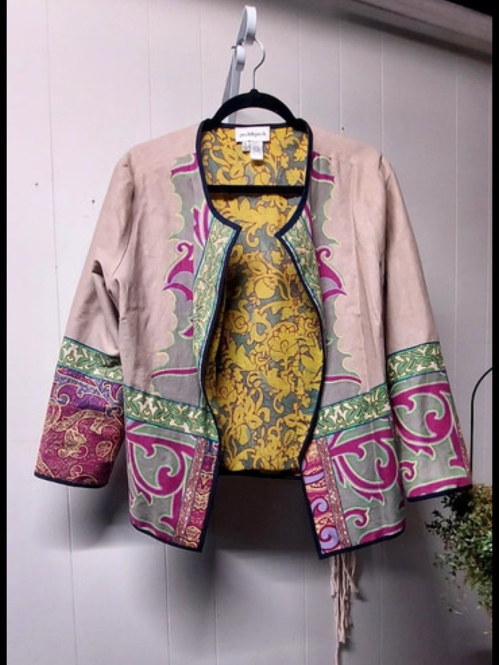 Women’s Peck & Peck Reversible linen bohemian jacket XL